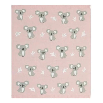 Australiana Blanket - Pink Koala - Timber Tinkers