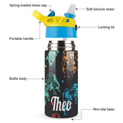Personalised Kids Water Bottle - Gamer