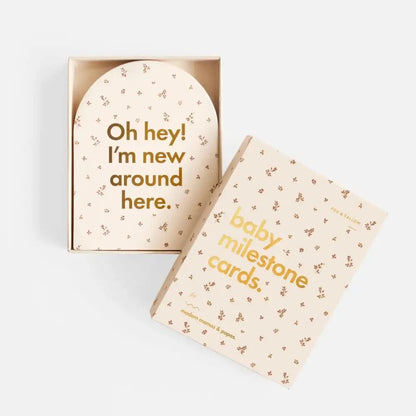 Baby Milestone Cards Broderie - Timber Tinkers