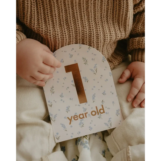 Baby Milestone Cards Broderie - Timber Tinkers