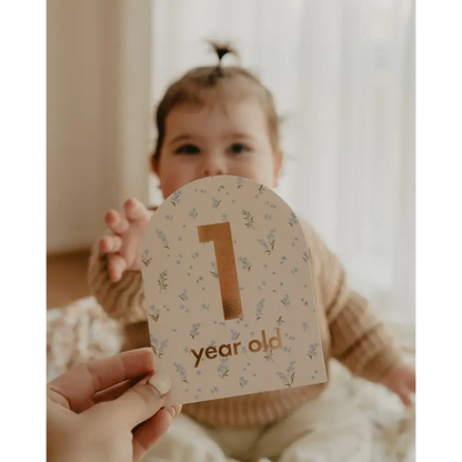 Baby Milestone Cards Broderie - Timber Tinkers