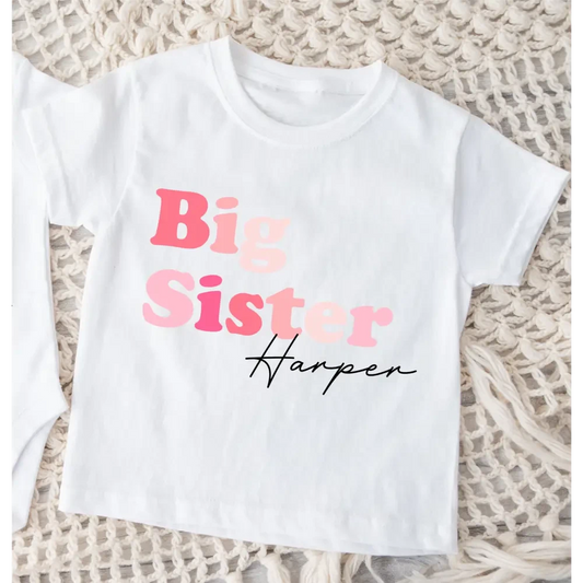 Big Sister T-Shirt - Pink - Timber Tinkers