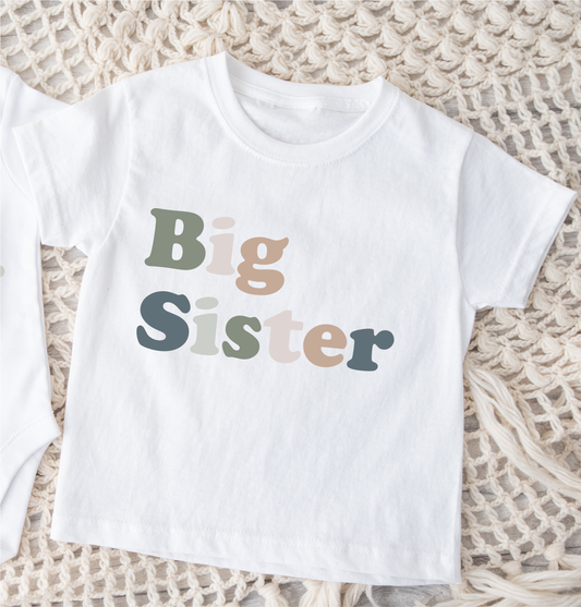 Big Sister T-Shirt - Natural FACTORY SECOND Various Sizes