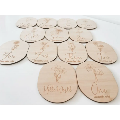 Birth Flower Milestone Set - Timber Tinkers