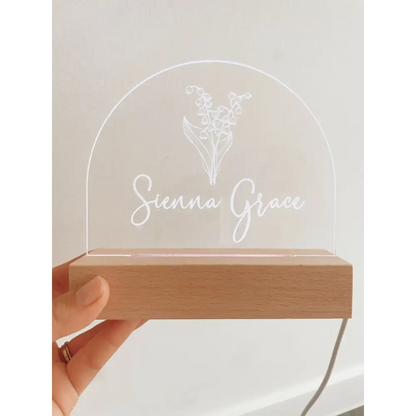 Birth Flower Night Light - Timber Tinkers