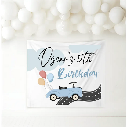 Birthday Banner - Race Car - Timber Tinkers