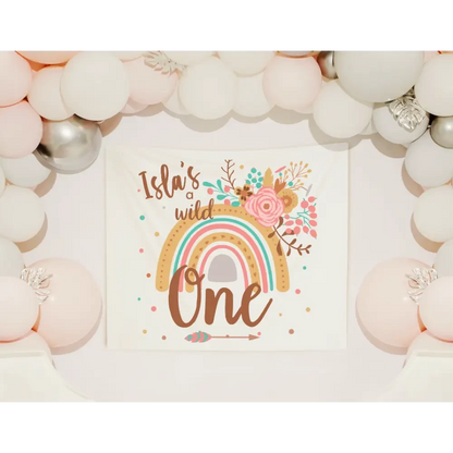 Birthday Banner - Wild One Rainbow - Timber Tinkers