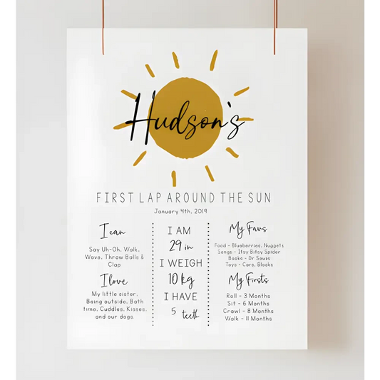Birthday Board - Boho Sun - Timber Tinkers