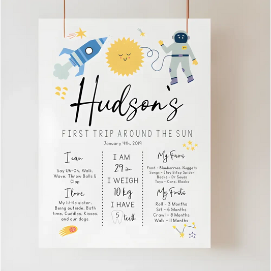 Birthday Board - Space - Timber Tinkers