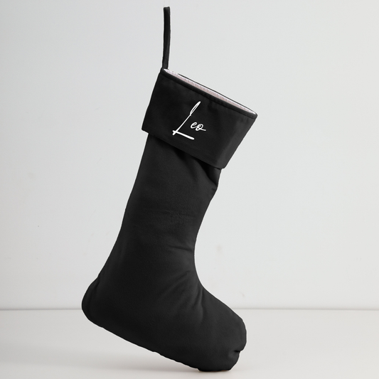 Personalised Velvet Stockings - Black (50cm)