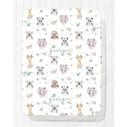Blanket - Floral Animal - Timber Tinkers