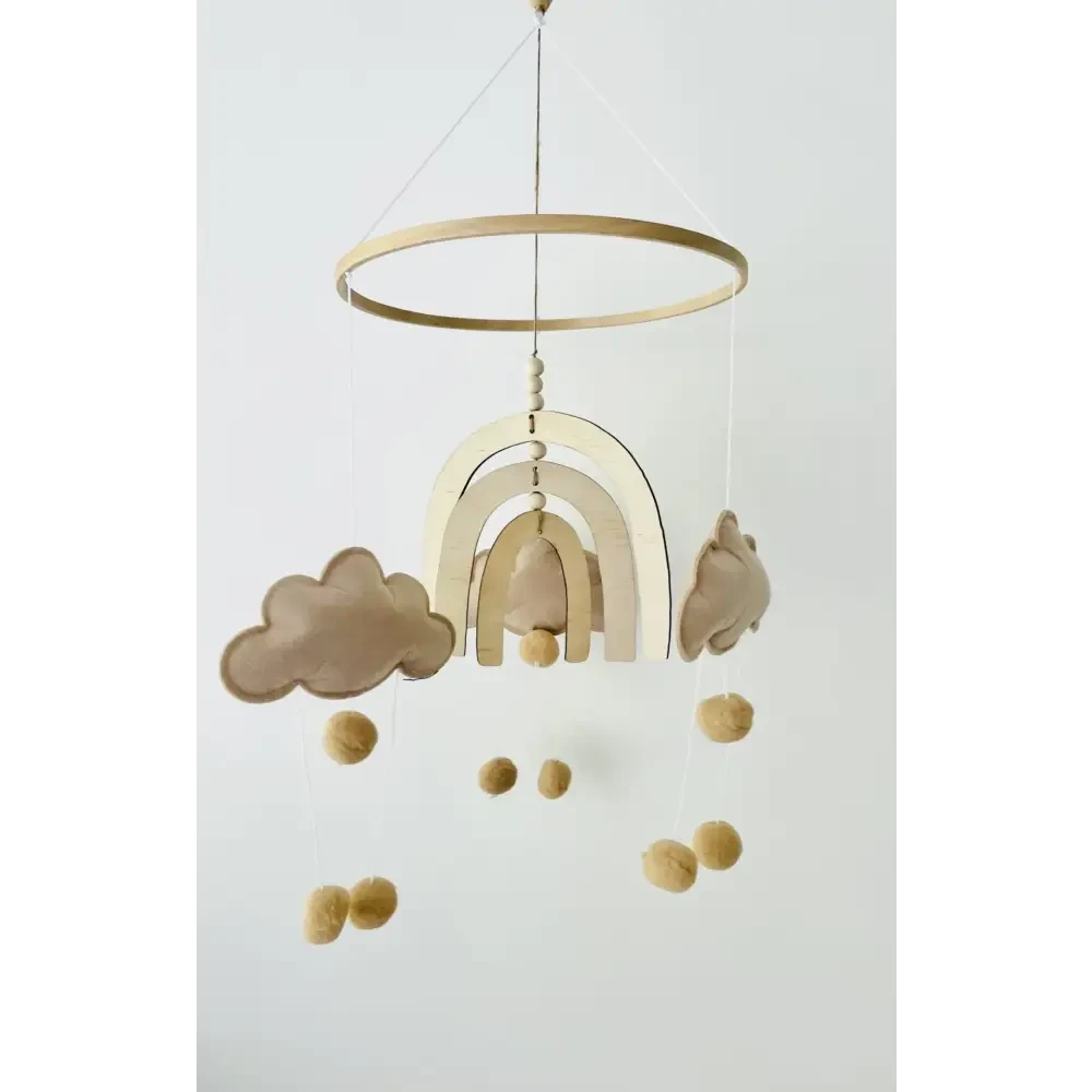 Boho Rainbow Nursery Mobile - Timber Tinkers