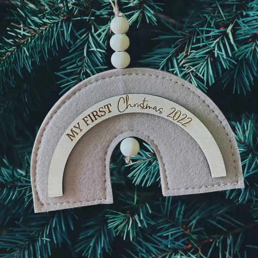 Boho Rainbow Ornament - Timber Tinkers