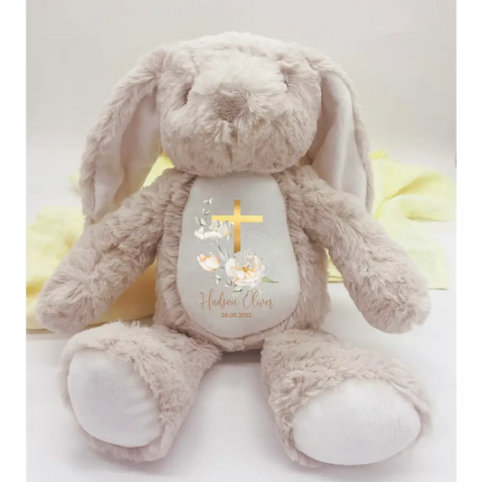 Bunny Plush - Gold Cross - Timber Tinkers