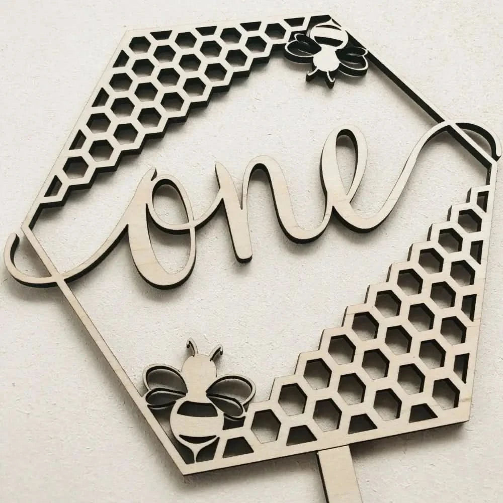 Buzzing Bee Cake Topper - Timber Tinkers
