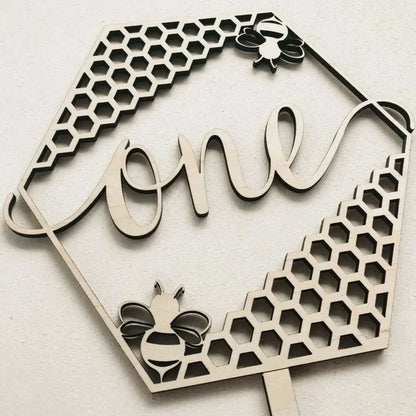 Buzzing Bee Cake Topper - Timber Tinkers