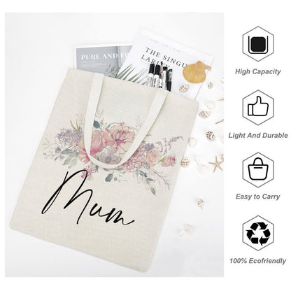 Personalised Watercolour Floral Tote Bag