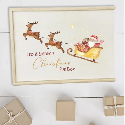 Christmas Box - Santa Sleigh - Timber Tinkers