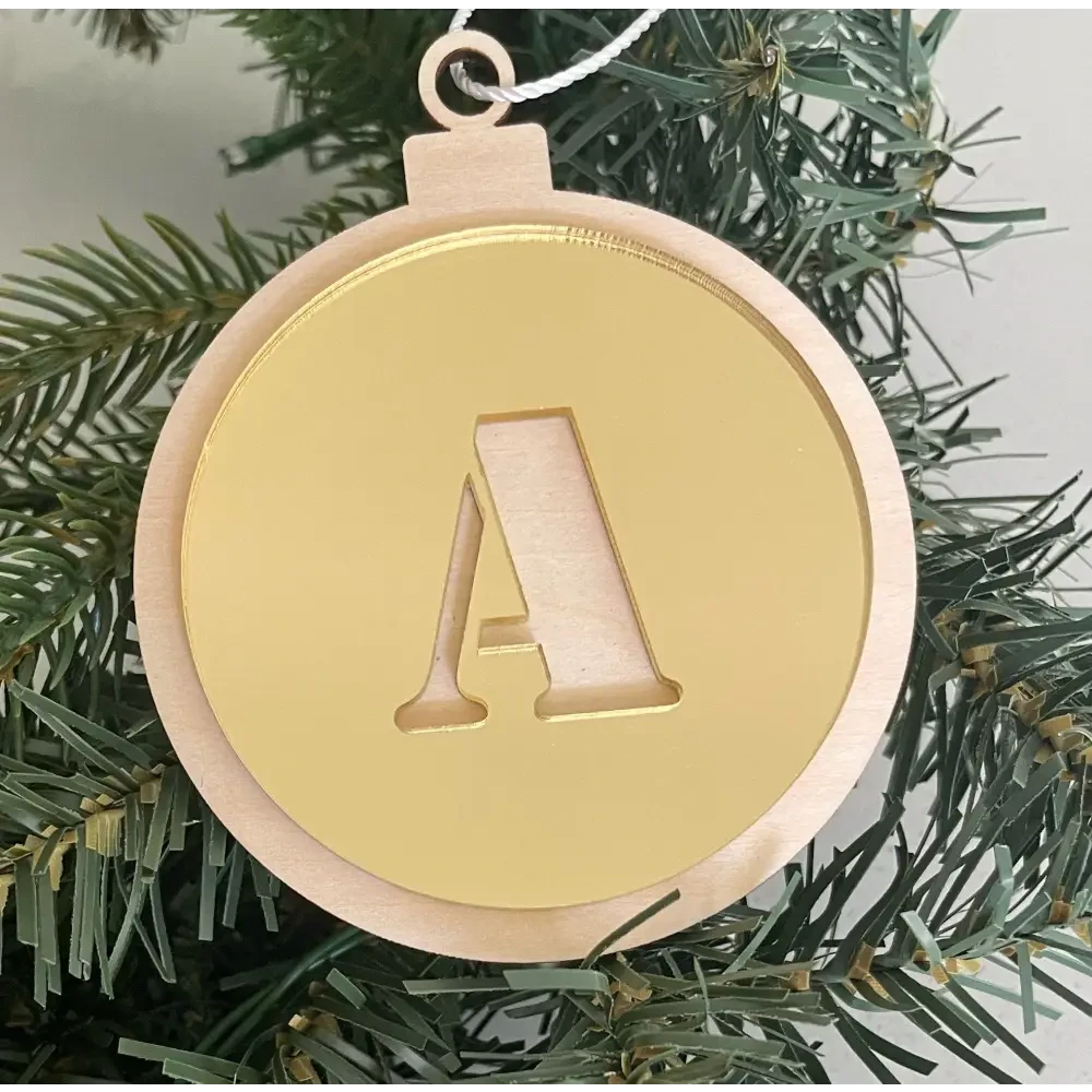 Christmas Monogram Ornament - Timber Tinkers