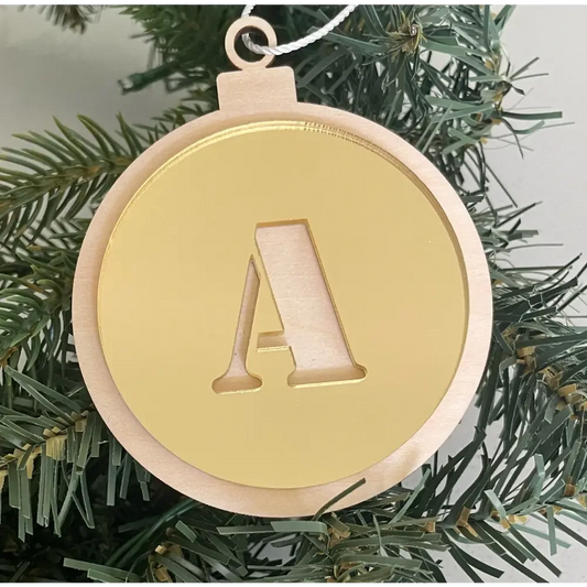 Christmas Monogram Ornament - Timber Tinkers