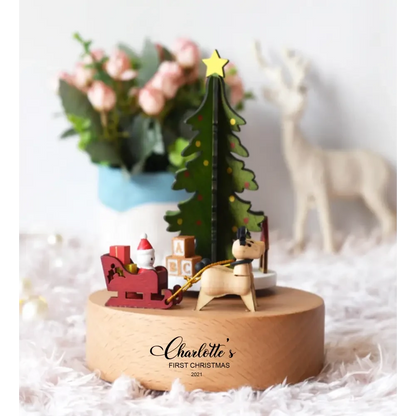 Christmas Music Box - Santa Sleigh - Timber Tinkers