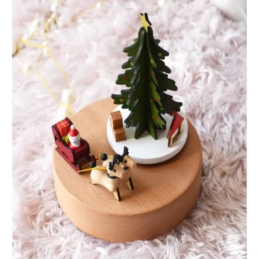 Christmas Music Box - Santa Sleigh - Timber Tinkers