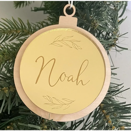 Christmas Ornament 3D Leaf - Timber Tinkers