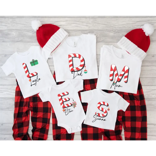 Christmas T-Shirt - Candy Cane Christmas Decorations - Timber Tinkers