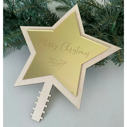 Christmas Tree Topper - Leaf - Timber Tinkers