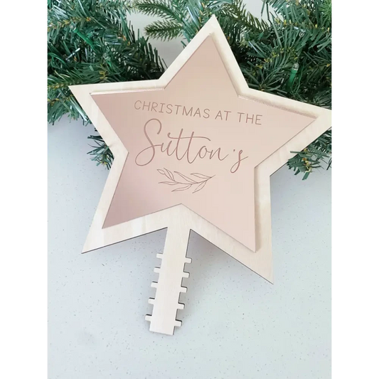 Christmas Tree Topper - Leaf - Timber Tinkers
