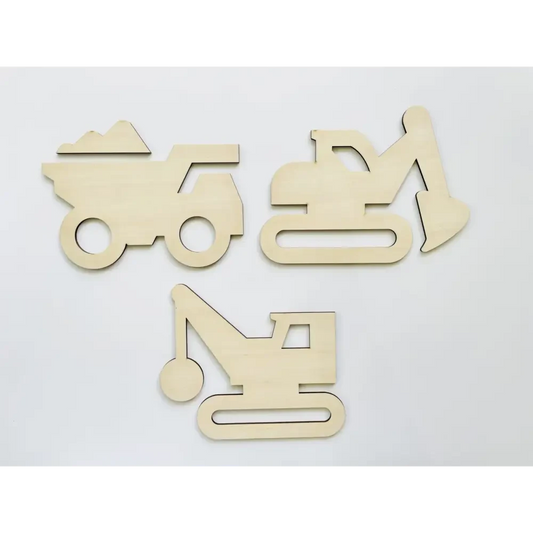 Construction Vehicles Wall Decals - Timber Tinkers