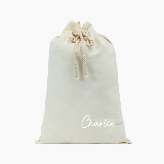 Personalised Canvas Santa Sacks - Beige