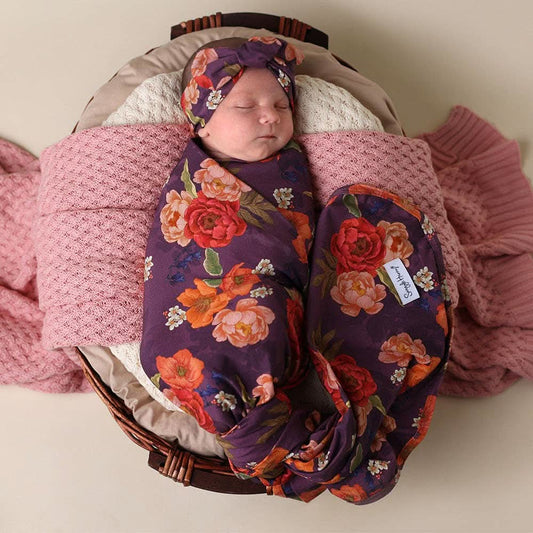 Sienna Organic Jersey Wrap & Topknot Set