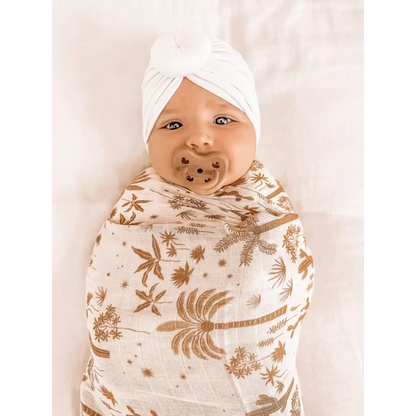 Desert Palms Organic Muslin Wrap Swaddle - Timber Tinkers