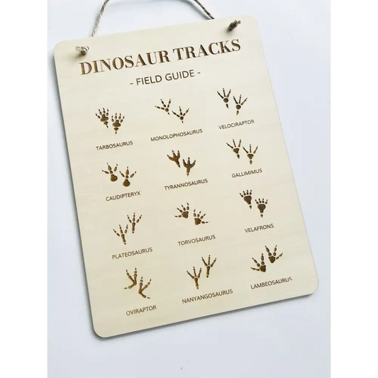 Dino Tracks Sign - Timber Tinkers