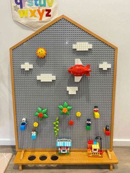 Double-Sided Board with Stand -Solid Teakwood
