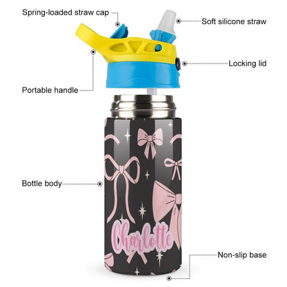 Personalised Kids Water Bottle - Bow