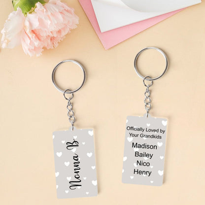 Personalised Keychain - Grey Heart