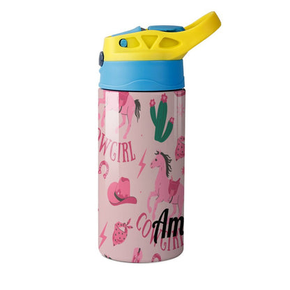 Personalised Kids Water Bottle - Cowgirl