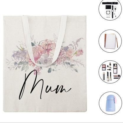 Personalised Watercolour Floral Tote Bag