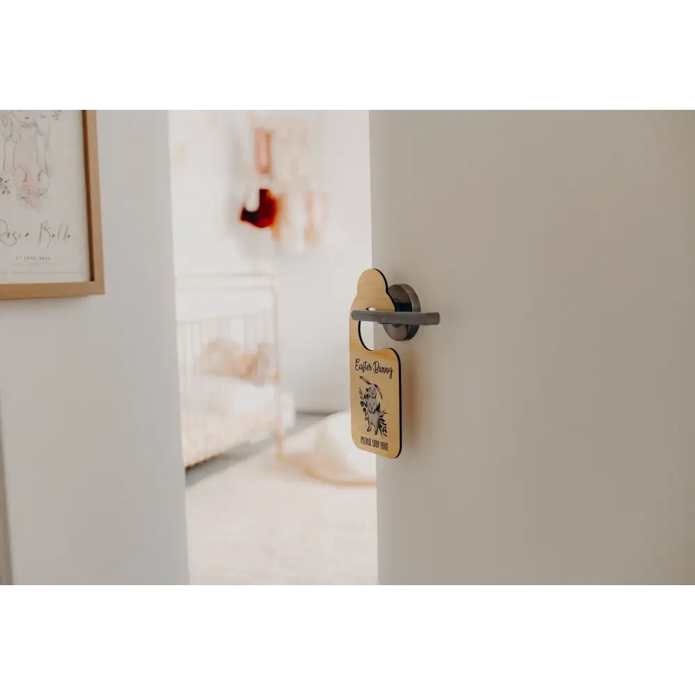 Easter Bunny Please Stop Here Hanger