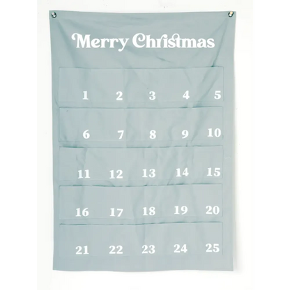 Extra Large Merry Christmas Advent Calendar - GREY - Timber Tinkers