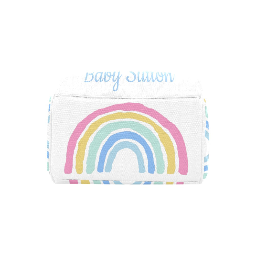 Personalised Diaper Bag - Rainbow