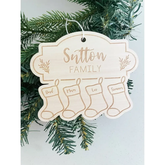 Family Stocking Ornament - Timber Tinkers