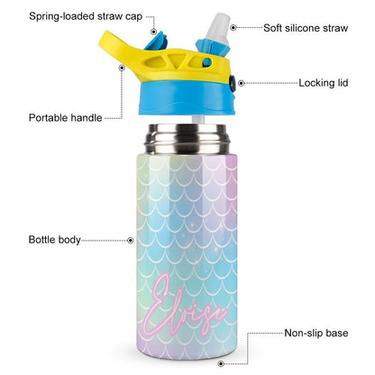 Personalised Kids Water Bottle - Mermaid