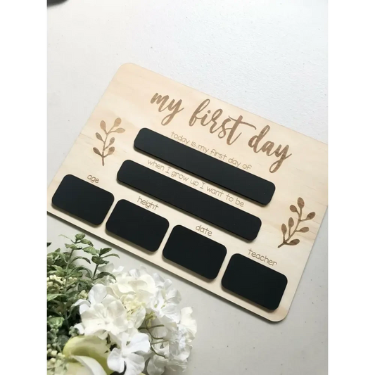 First Day of School Board - Chalkboard - Timber Tinkers