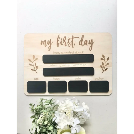 First Day of School Board - Chalkboard - Timber Tinkers