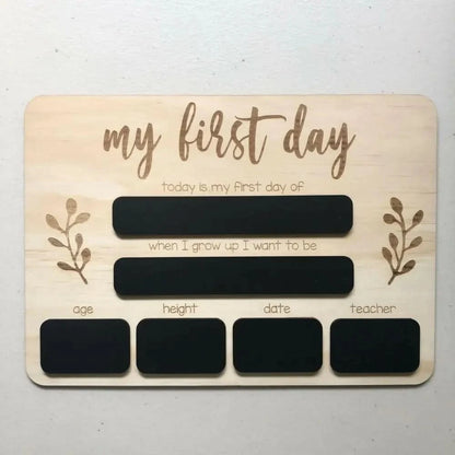 First Day of School Board - Chalkboard - Timber Tinkers