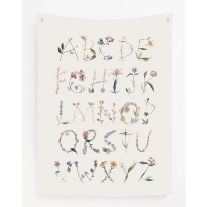 Floral Alphabet Canvas Wall Hang - Timber Tinkers