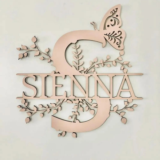 Floral Letter Name - Timber Tinkers